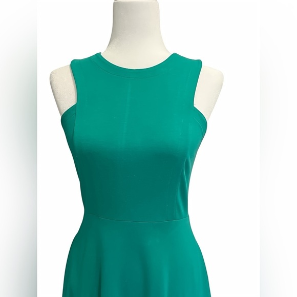 Banana Republic Skater Dress Teal Size 0 XS Fit & Flare Sleeveless Pockets - Picture 2 of 10